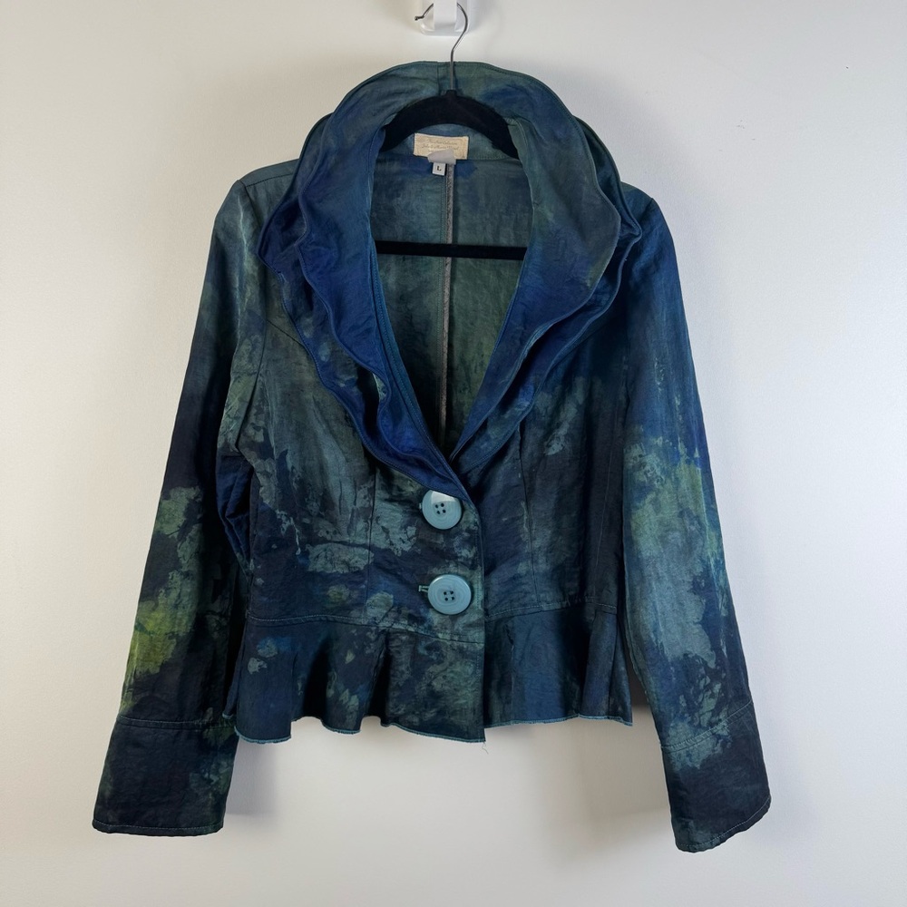 Julie and Martin Venzal The New Collection Laguna Beach Jacket Large Taffeta Vtg